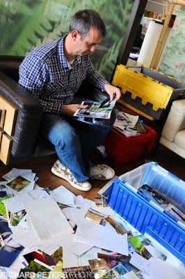 Richard Steel busy sorting Fellow judge Richard Steel
