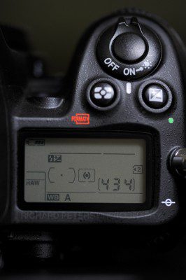The D7000 top LCD