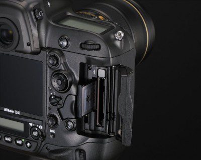 The Nikon D4 supports the new XQD and older CF memory cards