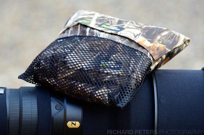 The RainCover stowed in included pouch