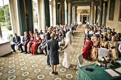 Wedding at the Sculpture Gallery in Woburn Abbey. Guy Collier Photography