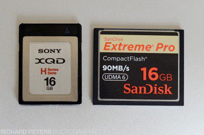 XQD and compact flash side by side XQD and compact flash side by side