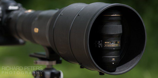 Nikon 300 f4 PF stands up inside the 600 VR lens hood