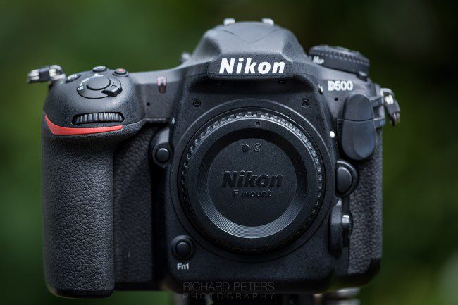 The Nikon D500 front