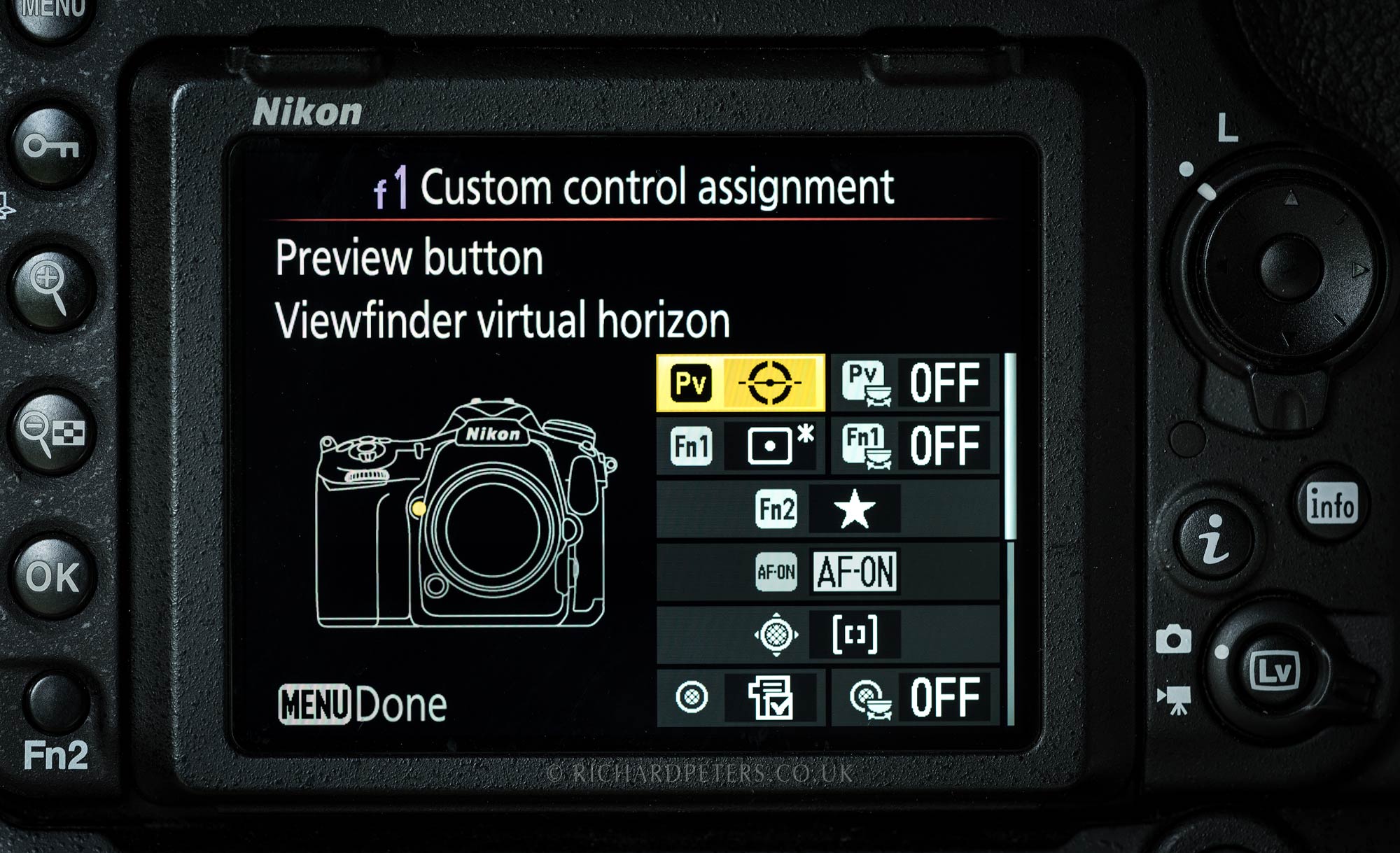 Nikon custom function button assignment