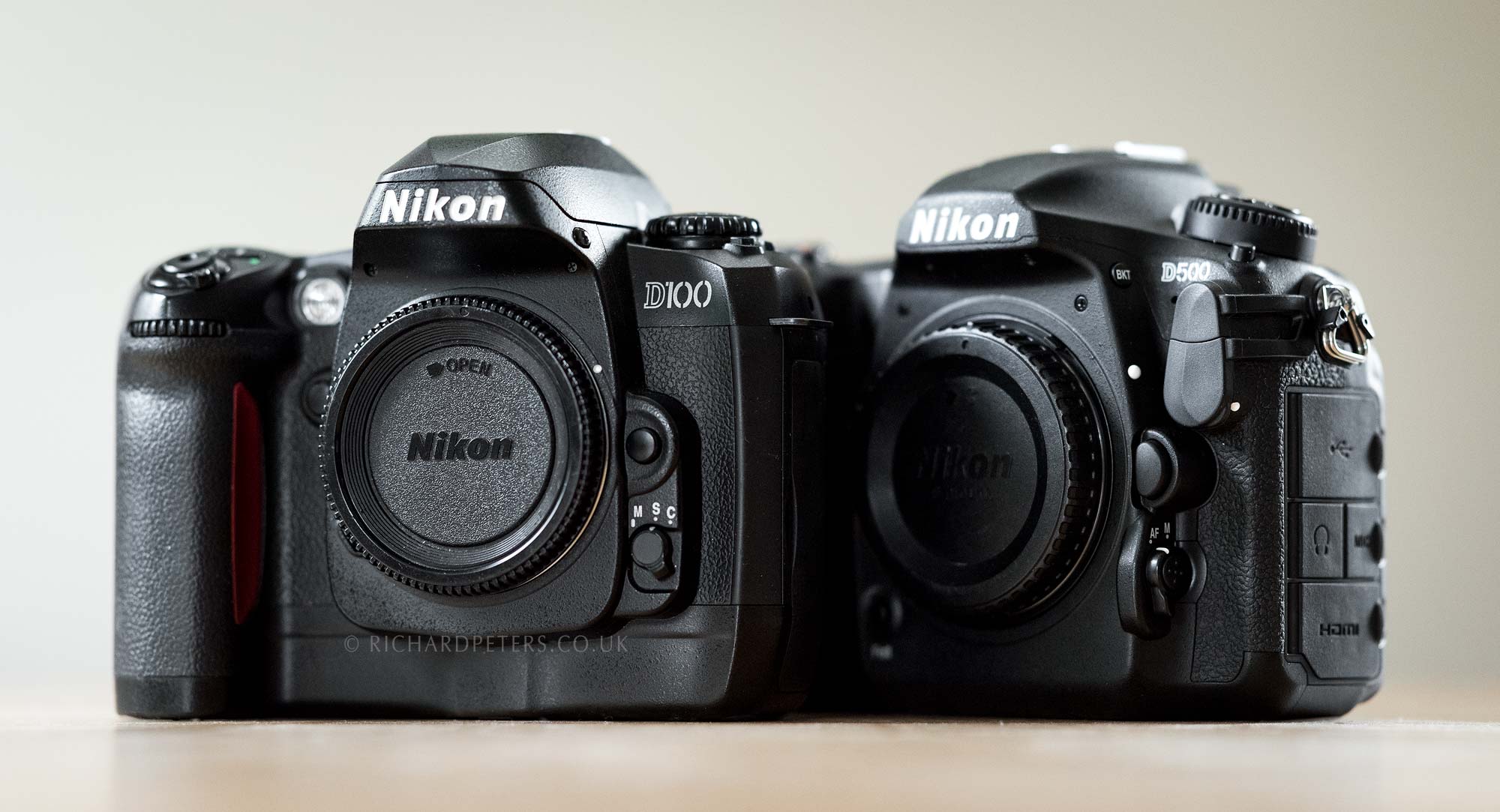 The Nikon D100 and D500