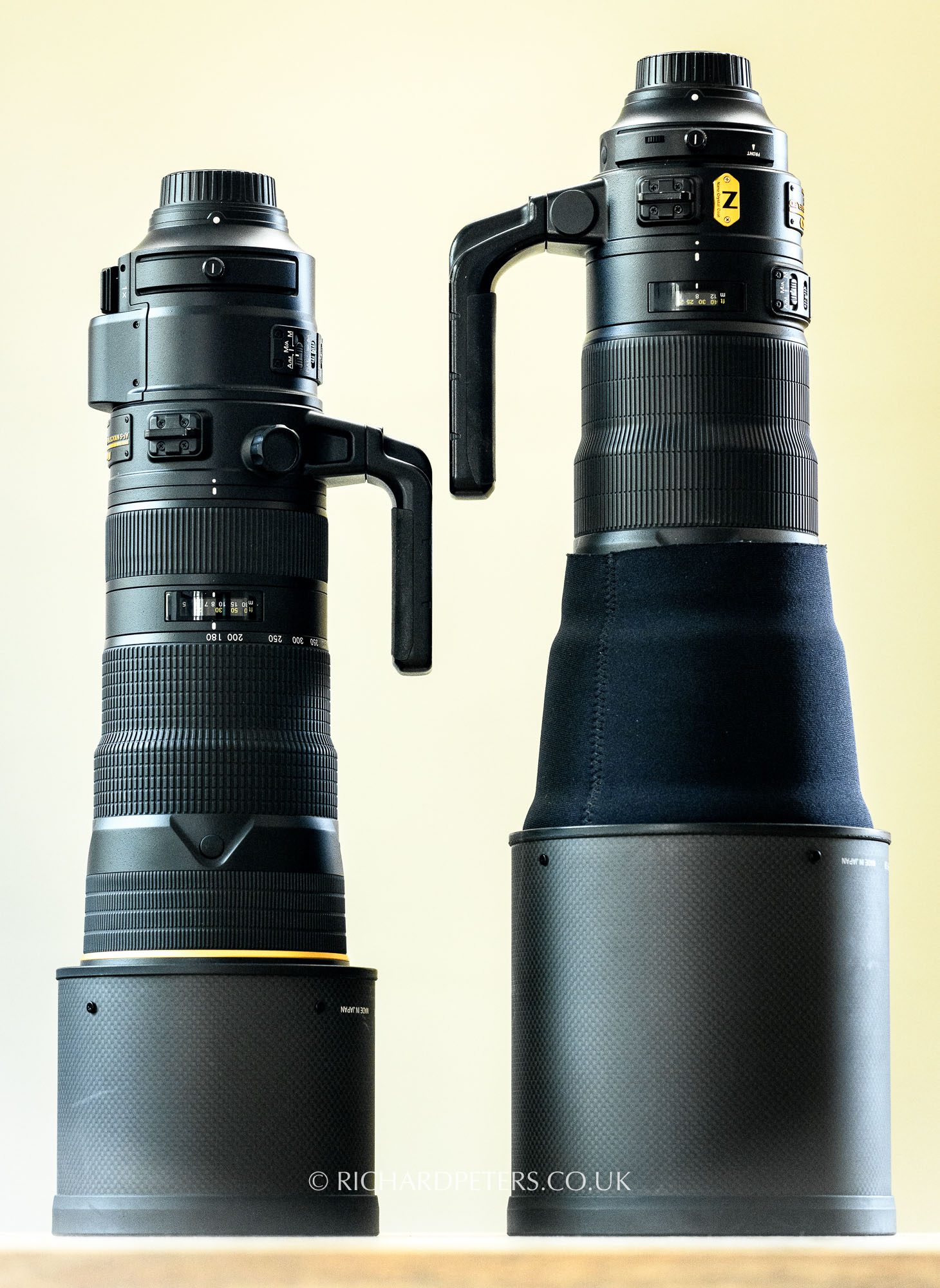 The Nikon 180-400 alongside the 400 E FL