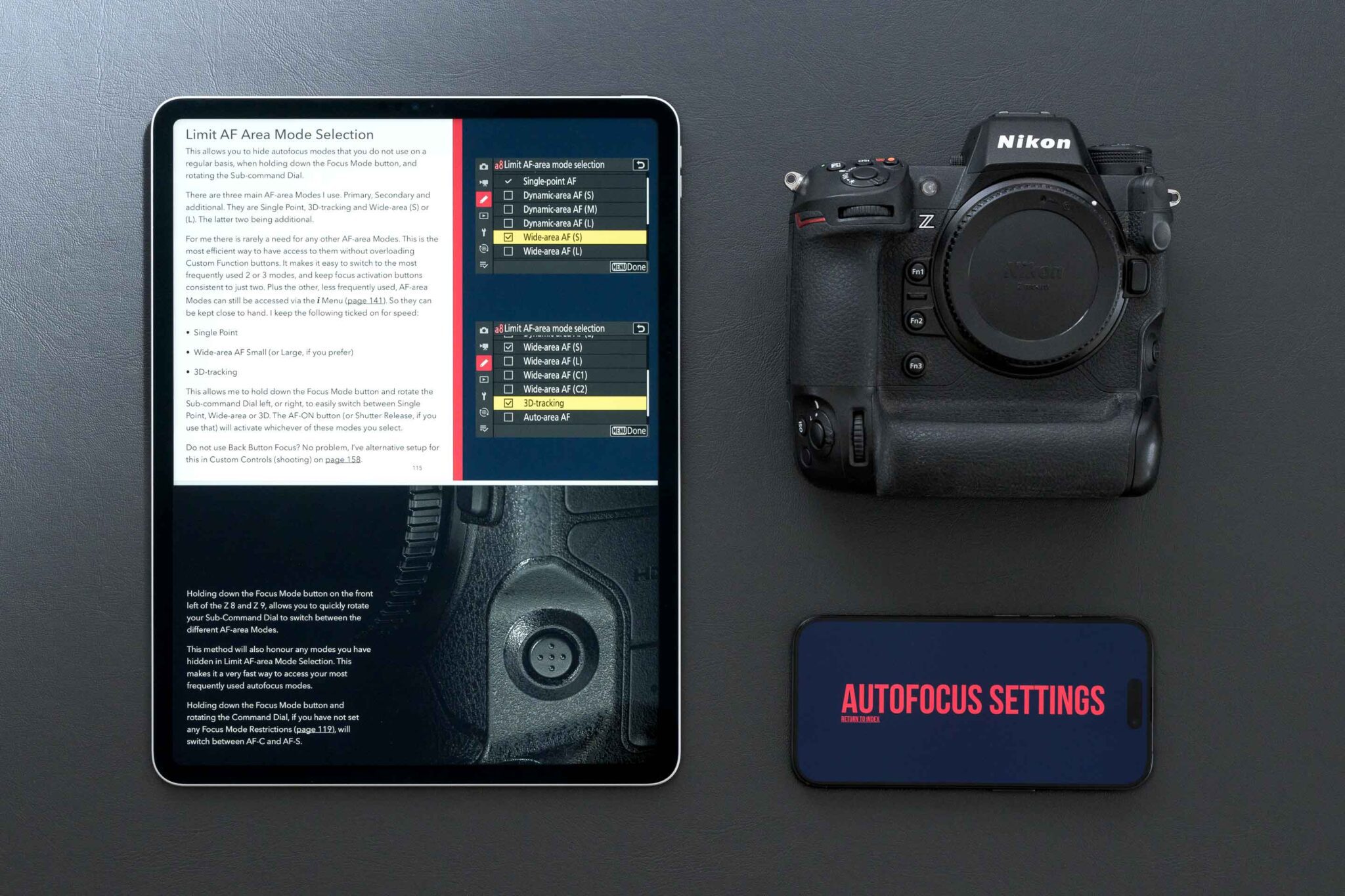 Z8 Reference Guide Nikon Z8 & Z9 settings guide | Richard Peters Wildlife Photography